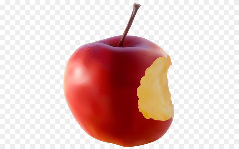Bitten Apple Red Transparent Clip Art Image Clipart, Food, Fruit, Plant, Produce Free Png Download