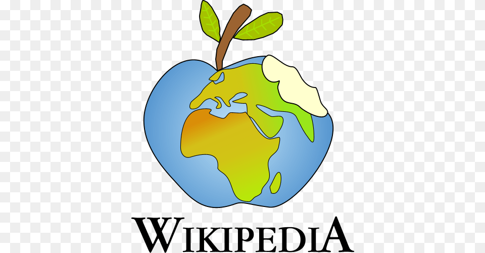 Bitten Apple World Large Wikipedia, Astronomy, Outer Space, Planet, Globe Free Png Download