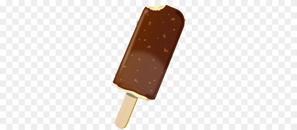 Bitten Chocolate Popsicle, Cream, Dessert, Food, Ice Cream Png Image