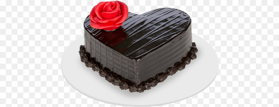 Bitter Sweetheart Choco Cake Heart Shaped Dark Chocolate Cake, Food, Cream, Dessert, Flower Free Png Download