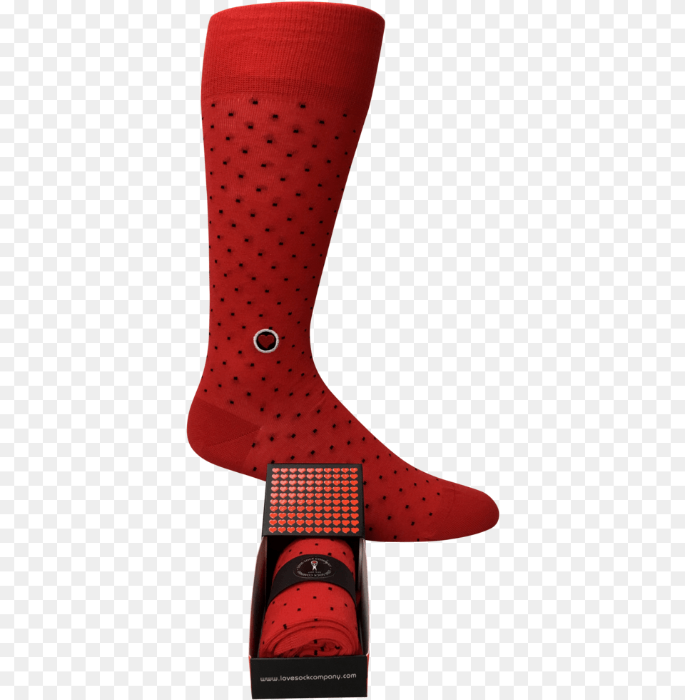 Biz Dots Red Box Sock, Clothing, Hosiery, Footwear, Shoe Free Png