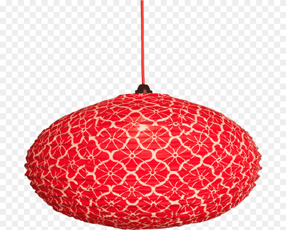 Biz Oval Lotus Lampshade Red Lampshade, Lamp, Ceiling Light Free Png Download