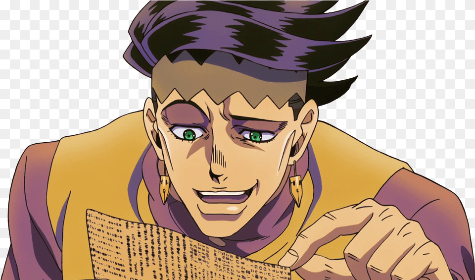 Bizarre Adventure Jojo Rohan, Adult, Person, Man, Male Png