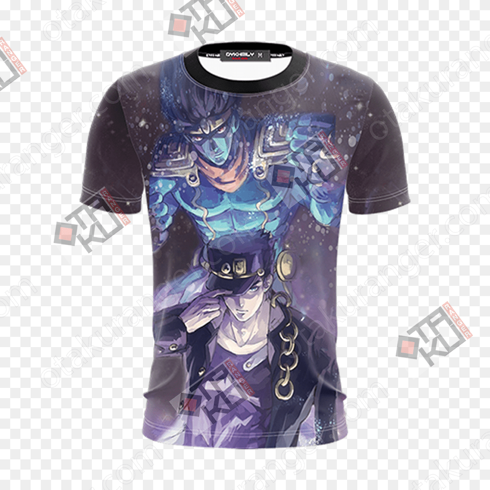 Bizarre Adventure Jotaro Shirt, T-shirt, Clothing, Person, Man Png Image