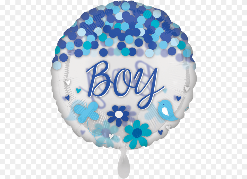 Bizcocho Para Baby Shower Azul Con Verde, Balloon, Birthday Cake, Cake, Cream Free Png Download