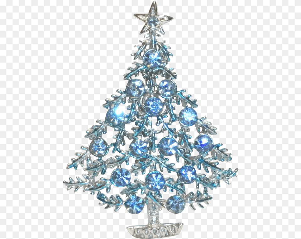 Bj Light Blue Ice Rhinestone Enamel Christmas Tree Ice Christmas Tree Clipart, Accessories, Chandelier, Lamp, Christmas Decorations Png