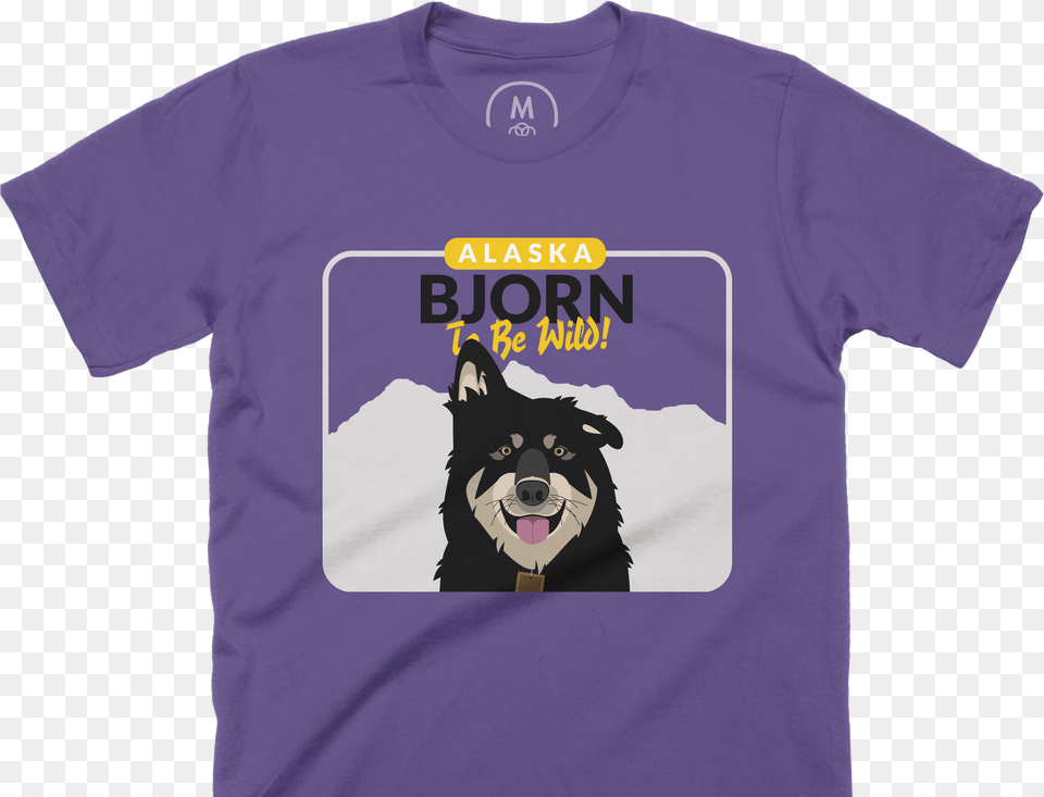 Bjorn To Be Wild Purple Rush Scary T Shirt, Clothing, T-shirt, Animal, Canine Free Png