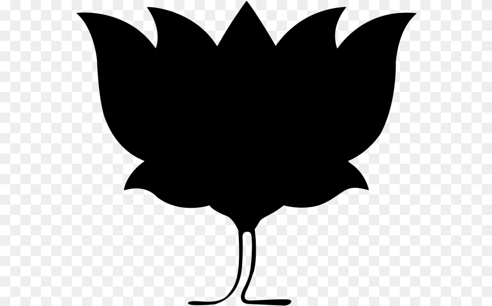 Bjp Symbol Black Amp White Image Searchpng Bharatiya Janata Party, Gray Free Png Download