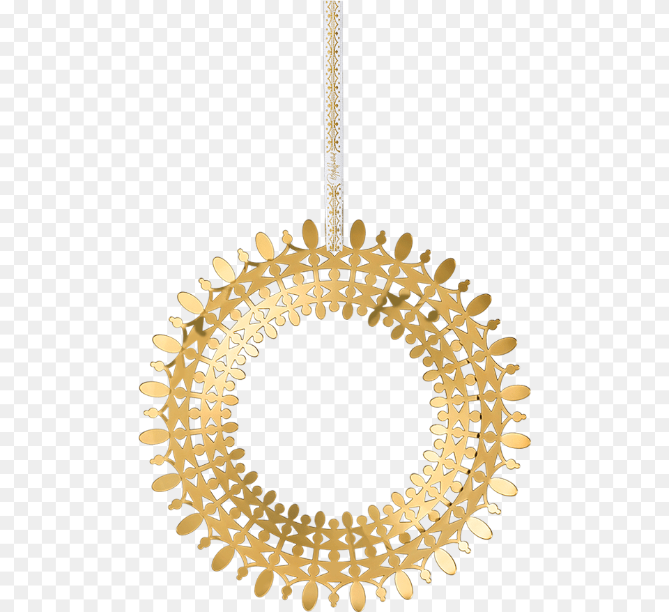 Bjrn Wiinblad Christmas Wreath Gold Plated 16 Cm Buy Here Christmas Ornament, Accessories, Chandelier, Jewelry, Lamp Free Png Download