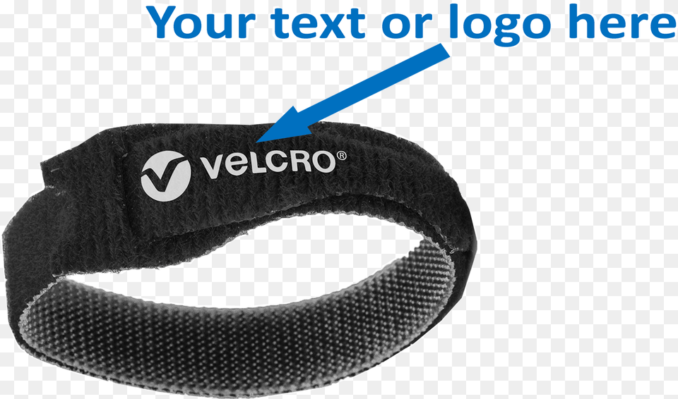 Black 200mm X 13mm Cable Ties With Logo On Velcro Tie Wraps, Accessories, Strap, Headband, Baseball Cap Png Image