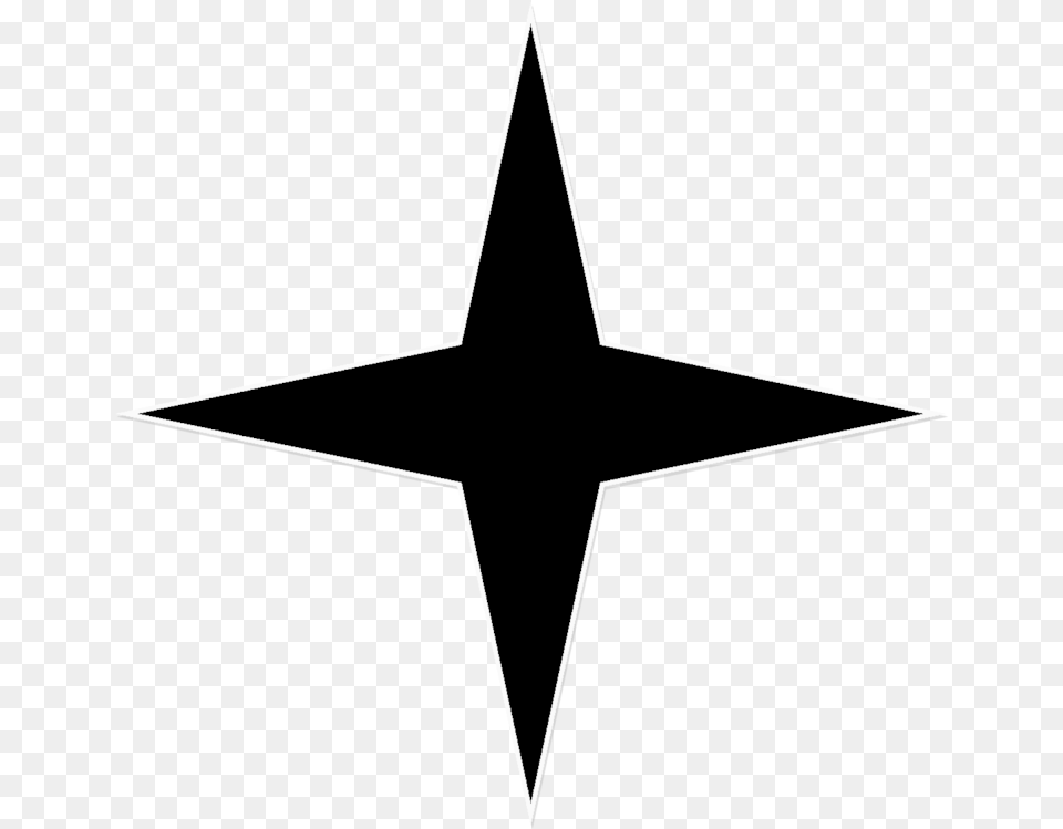 Black 4 Point Star Four Pointed Star, Star Symbol, Symbol Free Transparent Png
