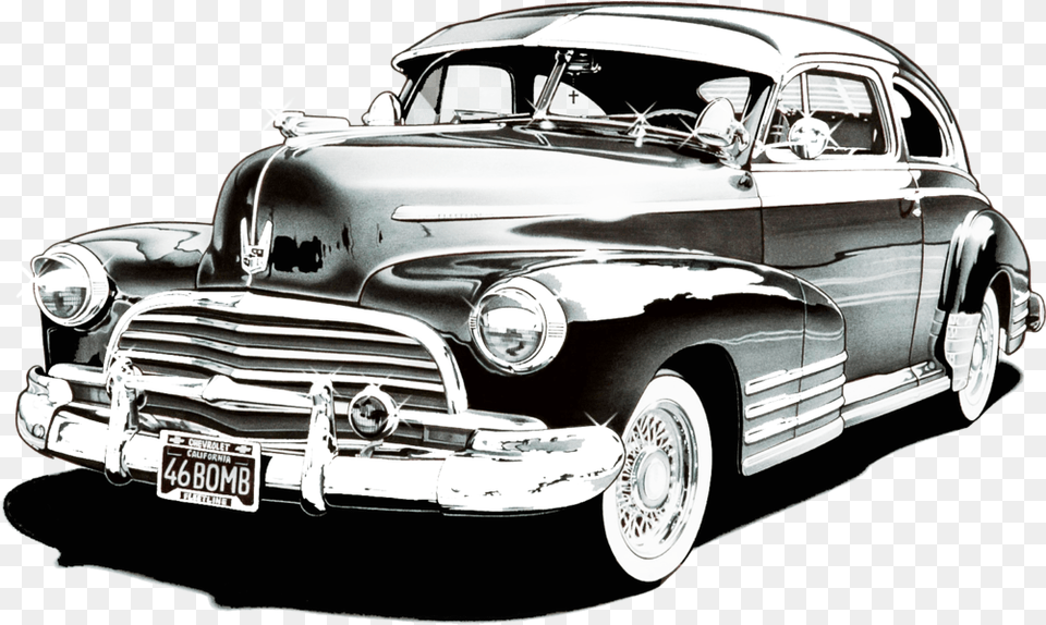 Black 46 Chevy Bomb Lowrider Lowrider Car Clipart, Transportation, Vehicle, Machine, Wheel Png