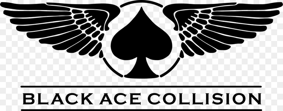 Black Ace Collision Logo Graffiti Wings On The Wall, Gray Free Png Download