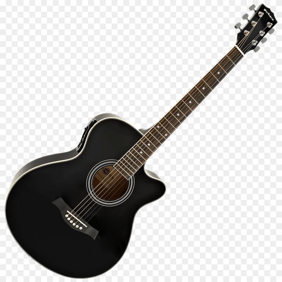 Black Acoustic Electric Guitar, Musical Instrument, Bass Guitar Png Image