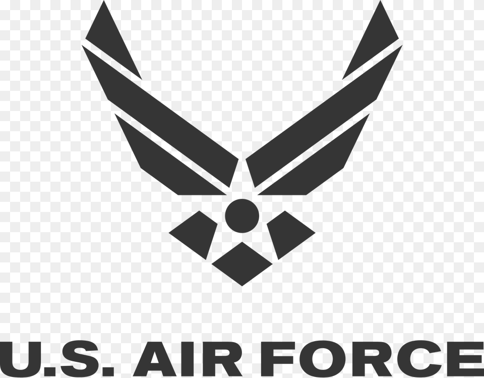 Black Air Force Logo, Emblem, Symbol Png Image