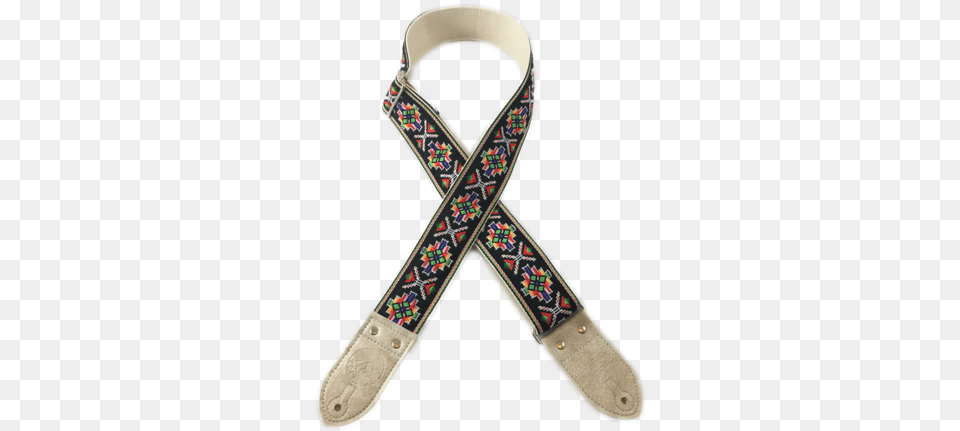Black Amp Cream Southwest Vintage Ribbon Guitar Strap Belt, Accessories Free Transparent Png