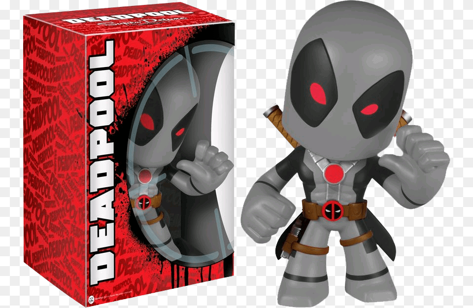 Black Amp Grey Super Deluxe Vinyl Figure Deadpool Grey And Red, Robot, Toy Png Image