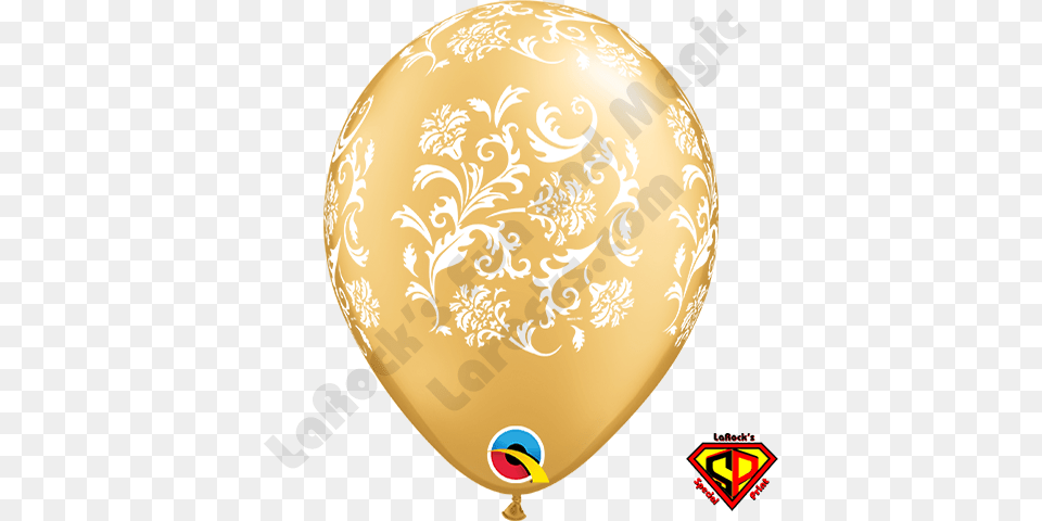 Black Amp White Damask Print Latex Balloons X, Balloon, Aircraft, Transportation, Vehicle Png Image