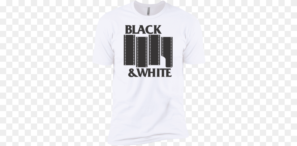 Black Amp White Film Premium Short Sleeve T Shirt Black Flag, Clothing, T-shirt Free Png