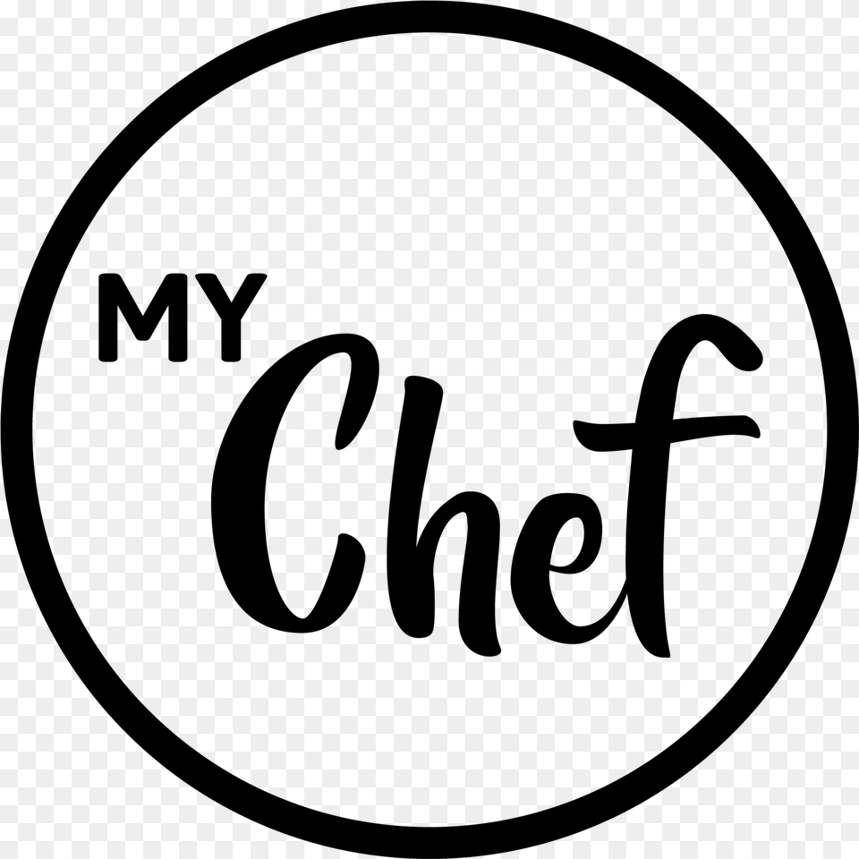 Black Amp White My Chef Logo Circle, Gray Free Png Download