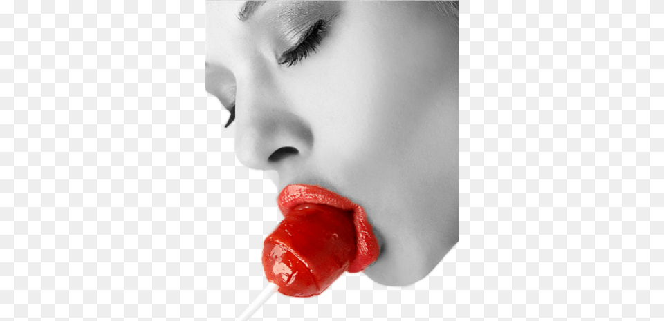 Black Amp White With A Pop Of Color Color Splash By White Girl Red Lip Candy Sexy, Food, Sweets, Adult, Female Png