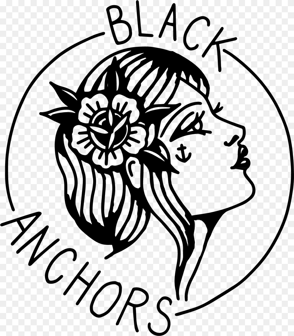 Black Anchors Punk Illustration, Gray Free Transparent Png