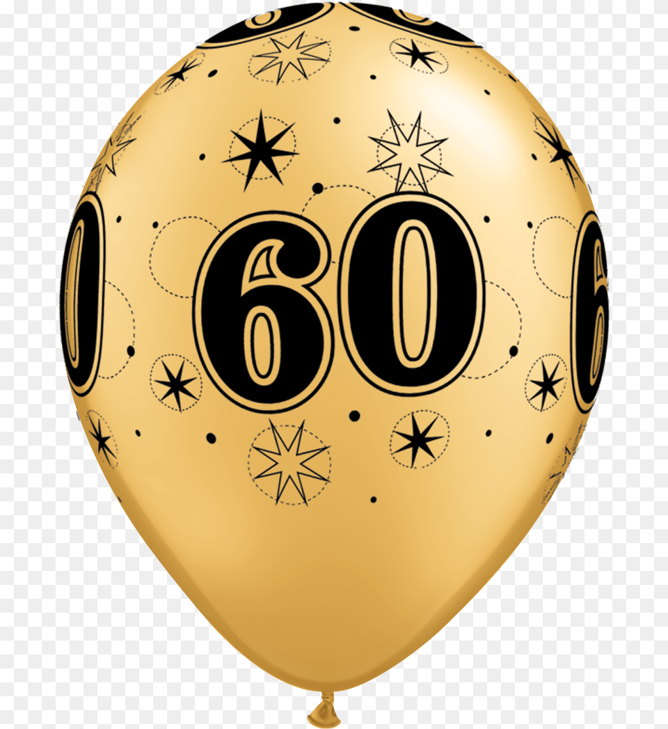 Black And Gold Balloons 60 60th Birthday Balloon, Pottery, Jar, Ball, Football Free Png