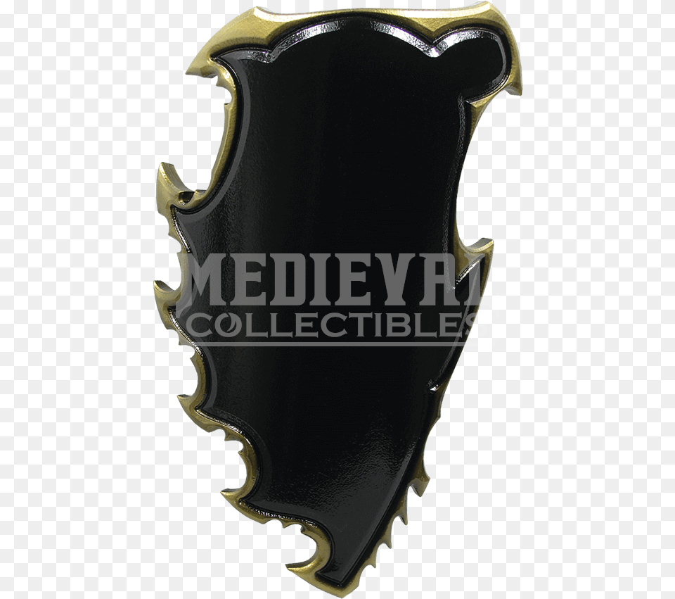Black And Gold Chaos Larp Battle Shield Shield, Logo, Armor, Smoke Pipe, Badge Free Png Download