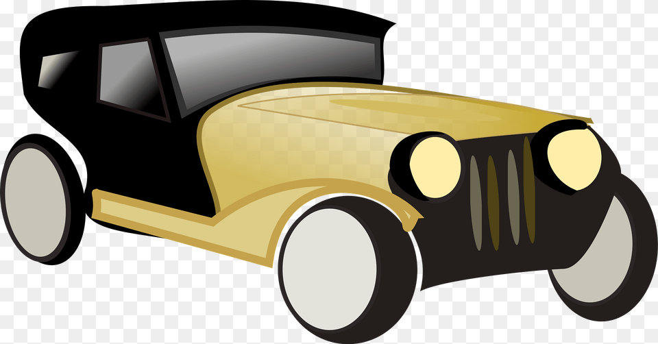 Black And Gold Heritage Car Clipart, Antique Car, Model T, Transportation, Vehicle Free Png