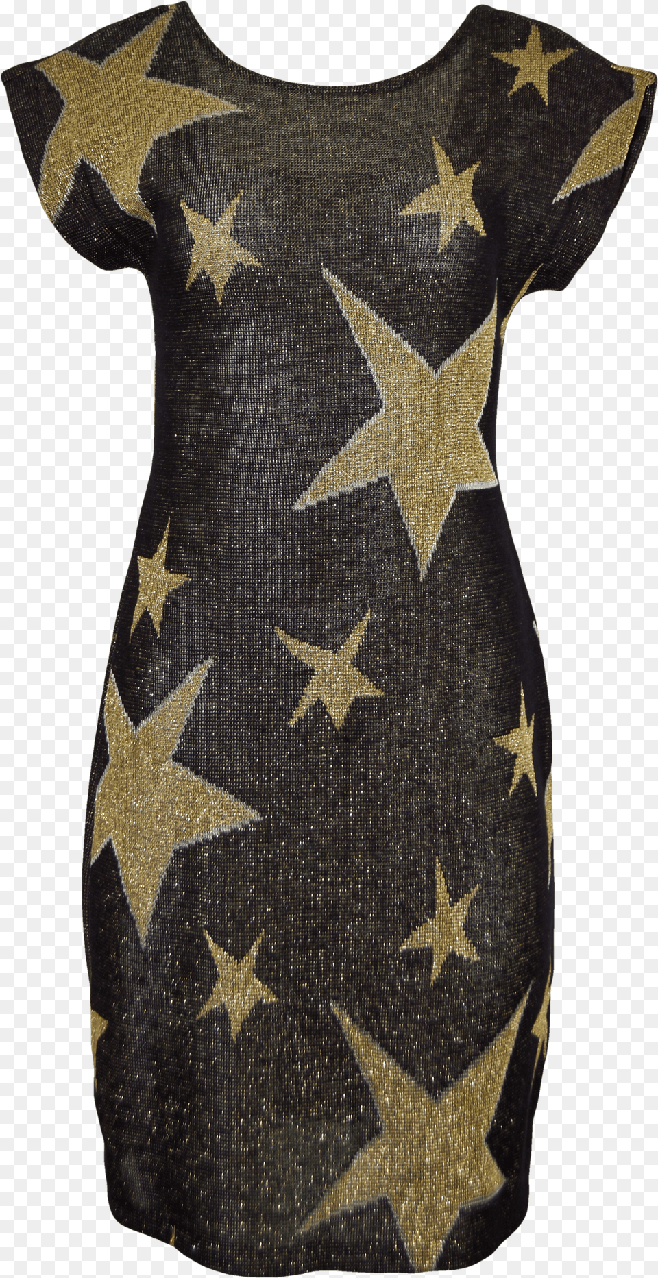 Black And Gold Star Dress By Code Active Tank Free Png Download