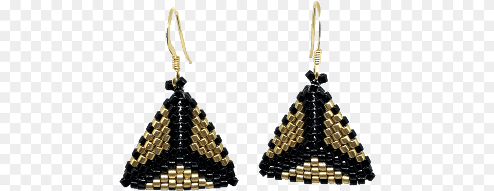 Black And Gold Triangle Earrings Earrings, Accessories, Earring, Jewelry, Smoke Pipe Free Png Download