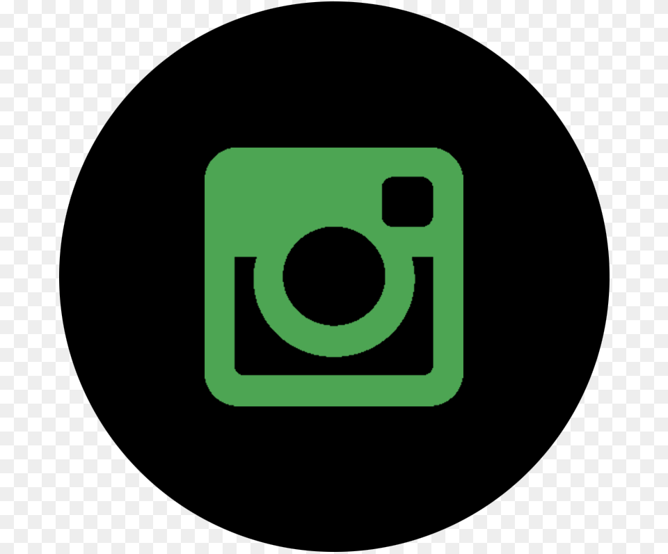 Black And Green Instagram Logo Instagram Icon White Round Free Transparent Png