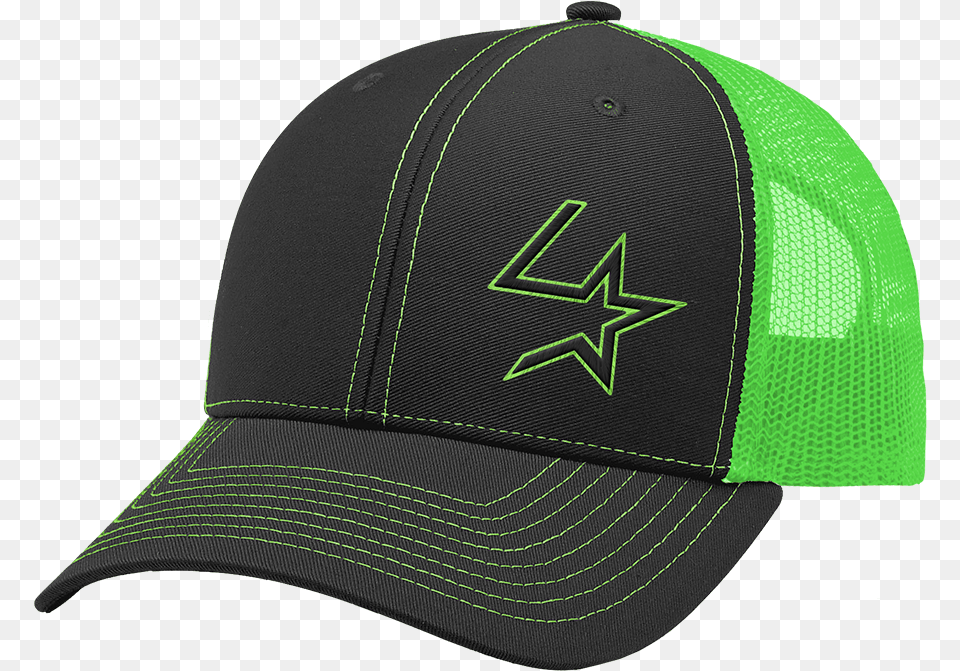 Black And Neon Green Cap, Baseball Cap, Clothing, Hat Png