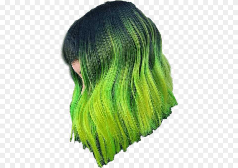 Black And Neon Green Hair, Adult, Female, Person, Woman Free Transparent Png