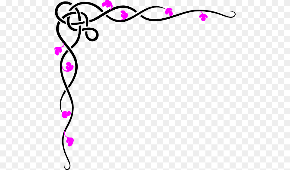 Black And Pink Border Clip Art, Floral Design, Graphics, Pattern, Purple Png
