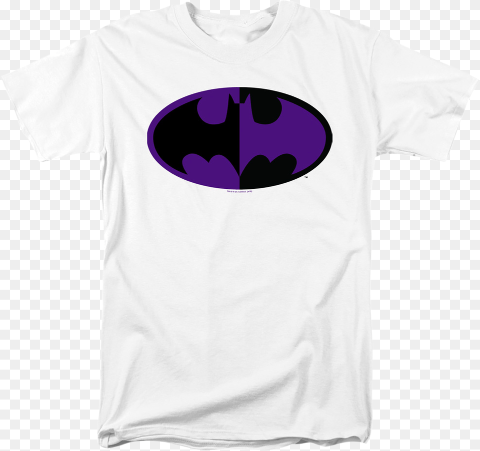 Black And Purple Bat Symbol Batman T Shirt Batman, Clothing, Logo, T-shirt, Batman Logo Png Image