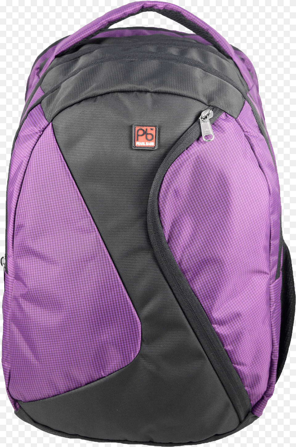 Black And Purple School Bag Front View College Bag Free Png