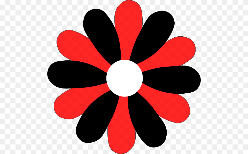 Black And Red Clipart, Daisy, Flower, Plant, Appliance Png