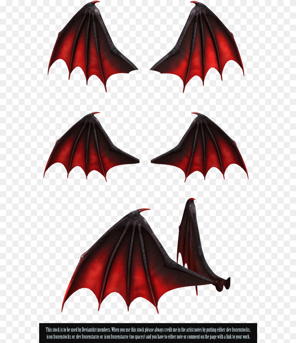 Black And Red Demon Wings, Animal, Wildlife, Mammal, Bird Free Png