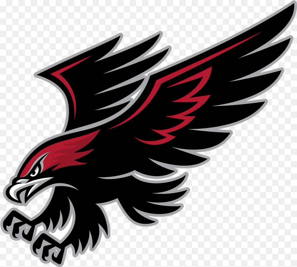 Black And Red Hawk, Emblem, Symbol, Animal, Bird Png