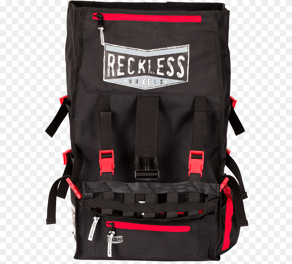 Black And Red Reckless Wheels, Backpack, Bag Png Image