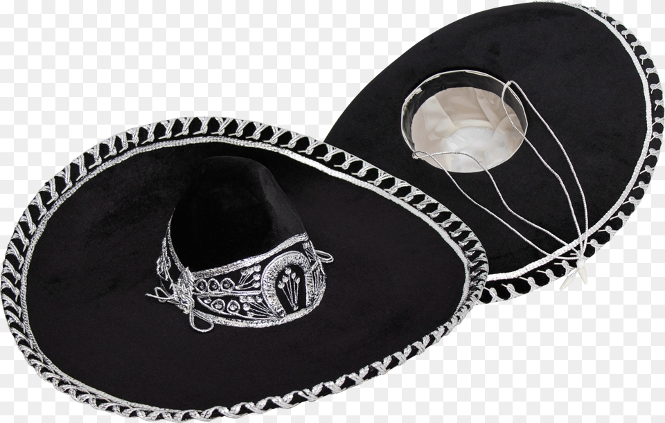 Black And Silver Charro Hat, Clothing, Sombrero Free Transparent Png