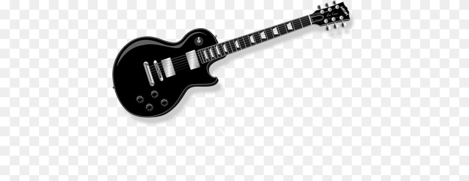 Black And Silver Electric Guitar Vector Clip Art, Musical Instrument, Electric Guitar Free Png