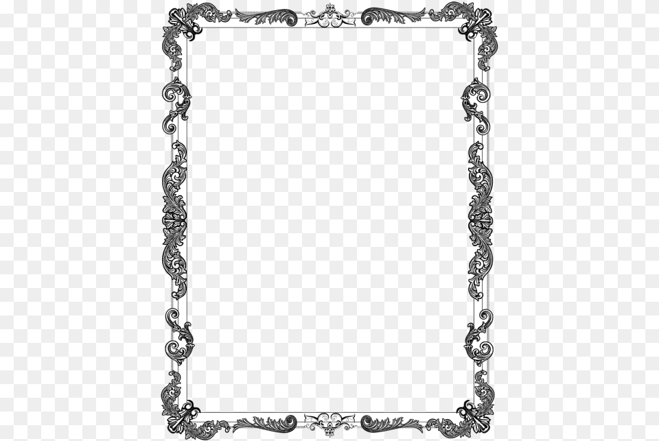 Black And White Abstract Border, Home Decor, Silhouette, Art, Floral Design Free Png
