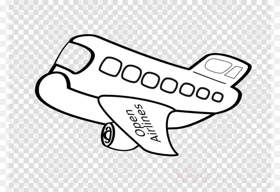 Black And White Airplane Clipart Airplane Aircraft Paper Airplane Transparent Background, Transportation, Vehicle, Blackboard Png