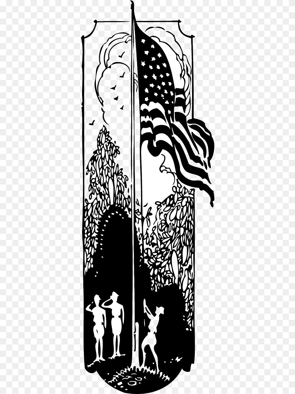 Black And White American Flag Flag Raisingboy Iwo Jima Flag Raisers Clip Art, Modern Art, Silhouette, Stencil, Adult Free Png Download