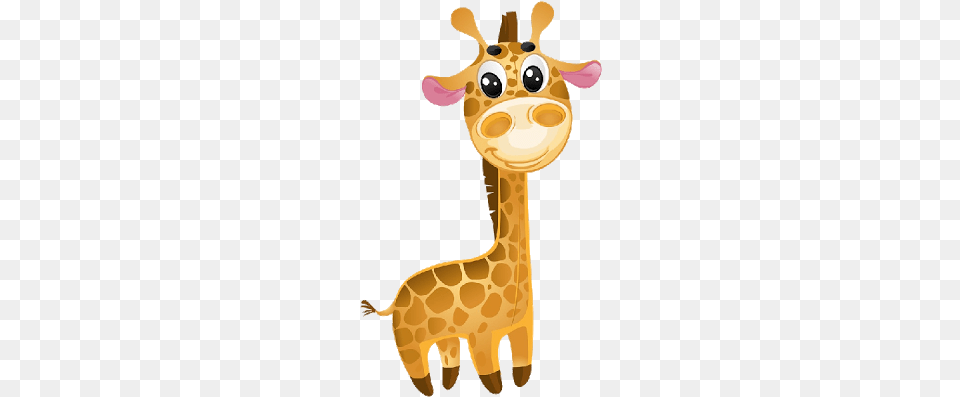 Black And White Animated Giraffe Cute Ba Cartoon Cartoon Giraffe Vector, Animal, Mammal, Wildlife, Dinosaur Free Transparent Png