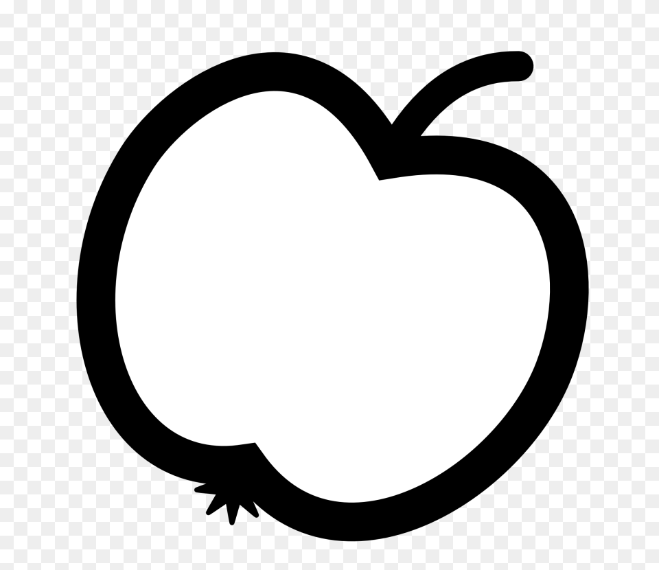 Black And White Apple Clip Art, Astronomy, Moon, Nature, Night Free Transparent Png