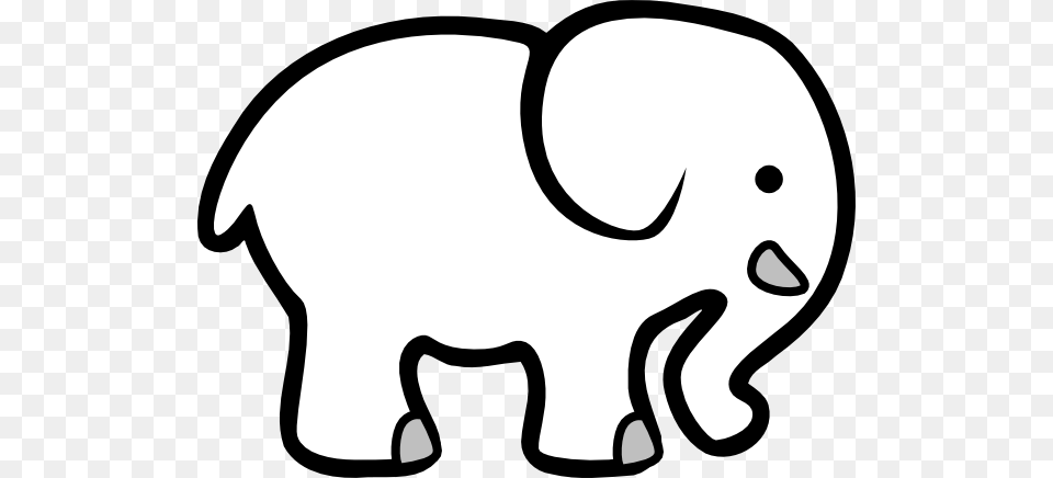 Black And White Baby Graphics White Elephant Clip Art, Animal, Mammal, Wildlife, Stencil Free Transparent Png