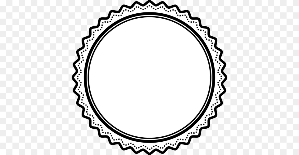 Black And White Badge, Oval Free Transparent Png